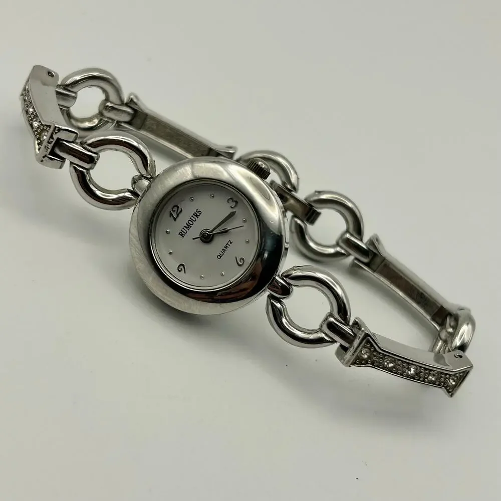Rumours Silver Tone Stainless Steel Fashion Quartz Watch Working New Battery
